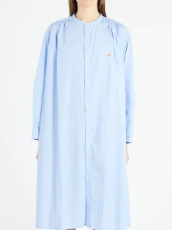 Online - Broadcloth Gathered Shirt Dress in Women Dresses