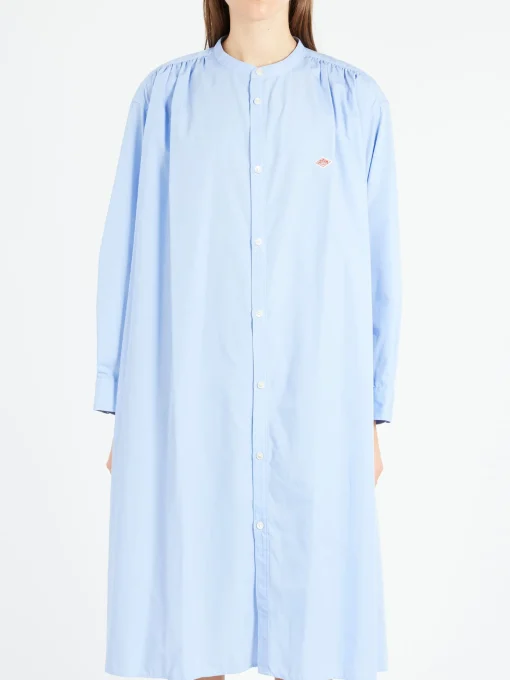 Online - Broadcloth Gathered Shirt Dress in Women Dresses