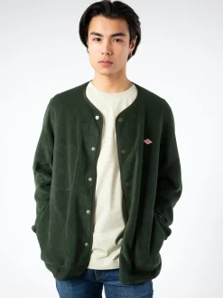 New - Collarless Fleece Jacket in Outerwear