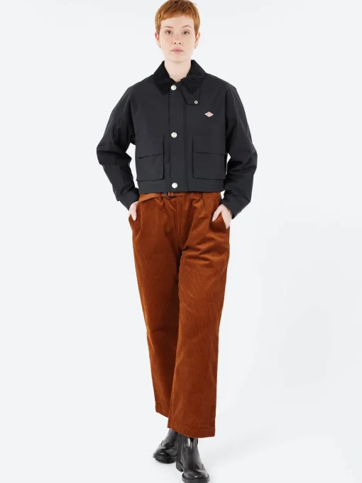 Best - Corduroy Easy Pants in Deep Orange Women Pants