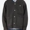 Outlet - Cotton Drill Collarless Jacket in Outerwear