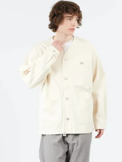 Discount - Cotton Drill Collarless Jacket in Outerwear