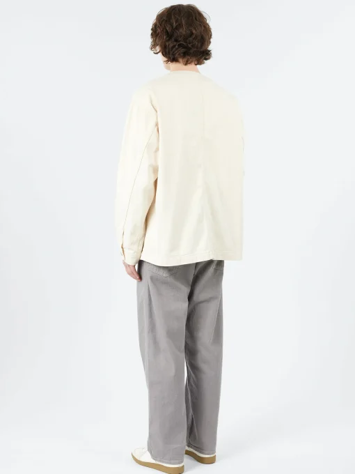 Discount - Cotton Drill Collarless Jacket in Outerwear