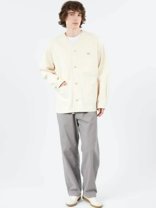 Discount - Cotton Drill Collarless Jacket in Outerwear