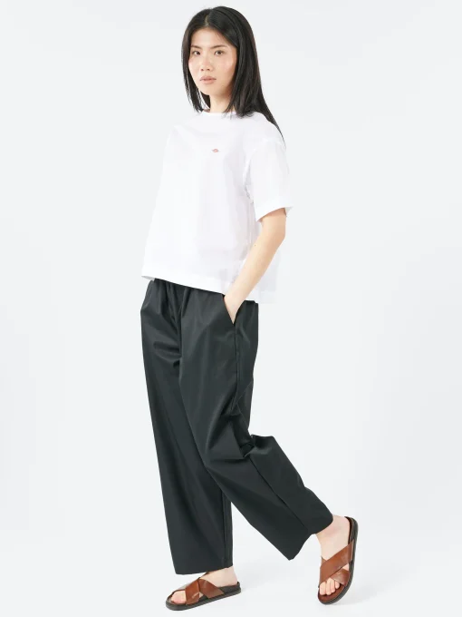 Outlet - Cotton Linen Slub Pullover Shirt in White Women Tops & Blouses