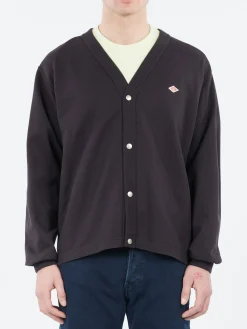 Fashion - Cotton Terry V-Neck Cardigan in Knitwear