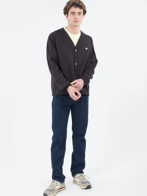 Fashion - Cotton Terry V-Neck Cardigan in Knitwear