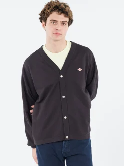 Fashion - Cotton Terry V-Neck Cardigan in Knitwear