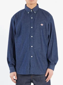 Clearance - Denim Button Down Shirt in Button-Ups