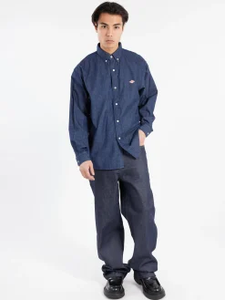 Clearance - Denim Button Down Shirt in Button-Ups