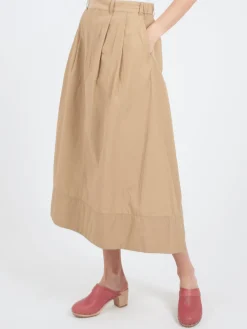 Hot - Double Pleated Skirt in Women Skirts