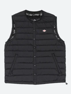 Online - Inner Down Crewneck Vest in Black Outerwear