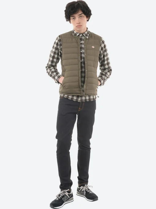 Sale - Inner Down Crewneck Vest in Olive Outerwear