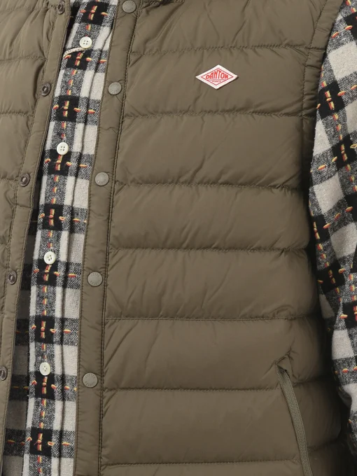 Sale - Inner Down Crewneck Vest in Olive Outerwear