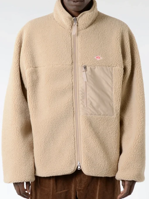 Best - Insulation Stand Collar Boa Jacket in Beige Outerwear