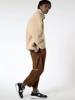 Best - Insulation Stand Collar Boa Jacket in Beige Outerwear