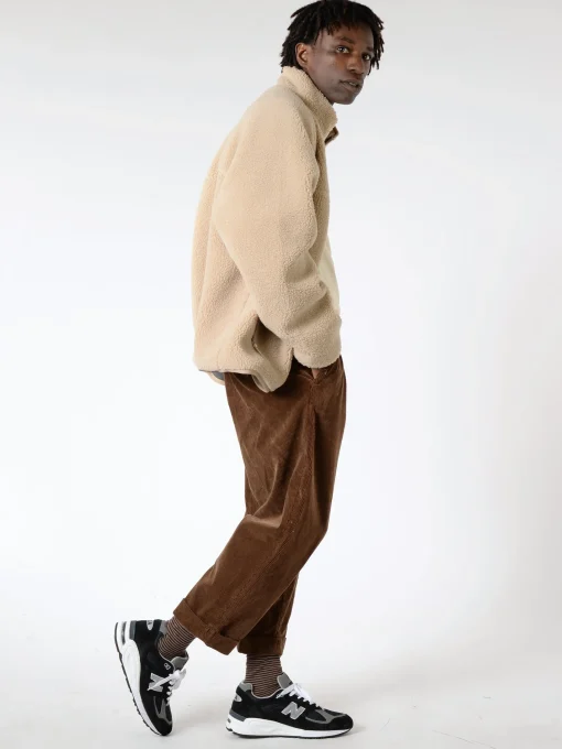 Best - Insulation Stand Collar Boa Jacket in Beige Outerwear