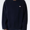 Clearance - Lambswool Crew Neck Knit Pullover in Dark Navy Knitwear