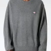 Outlet - Lambswool Crew Neck Knit Pullover in Charcoal Knitwear