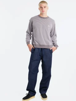 Outlet - Long Sleeve Sweat T-Shirt in Charcoal and White T-Shirts
