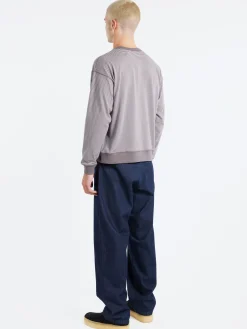 Outlet - Long Sleeve Sweat T-Shirt in Charcoal and White T-Shirts