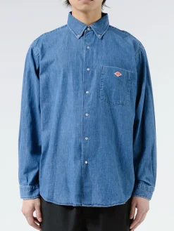 Online - Men's Denim Dungaree B.D. Shirt in Light Indigo Button-Ups