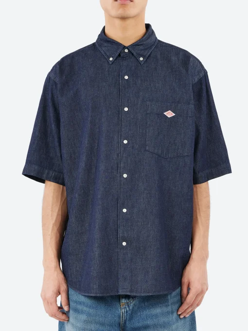 Best - Men's Denim Dungaree B.D S/S Shirt in Button-Ups