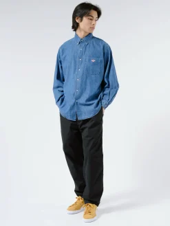 Online - Men's Denim Dungaree B.D. Shirt in Light Indigo Button-Ups