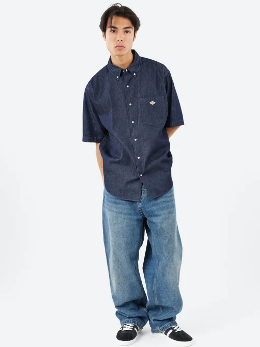 Best - Men's Denim Dungaree B.D S/S Shirt in Button-Ups