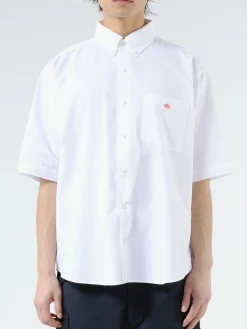 Best - Men's Dot Button B.D Shirt in White Button-Ups