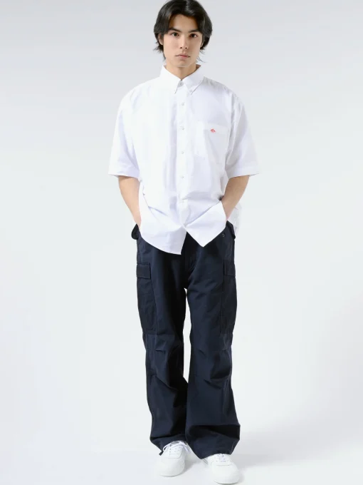 Best - Men's Dot Button B.D Shirt in White Button-Ups