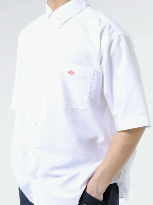 Best - Men's Dot Button B.D Shirt in White Button-Ups