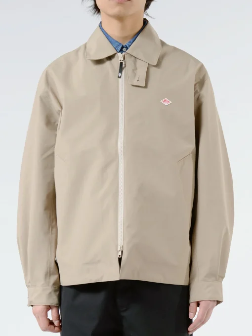 Sale - Men's 3-Layer Cloth Zip Up Jacket in Beige Outerwear