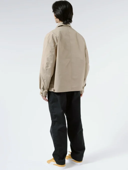 Sale - Men's 3-Layer Cloth Zip Up Jacket in Beige Outerwear