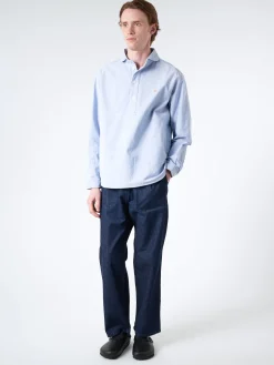 Clearance - Oxford Round Collar Pullover Shirt in Button-Ups