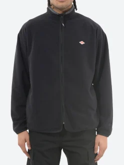 Outlet - Polartec Fleece Stand Zip Jacket in Black Outerwear