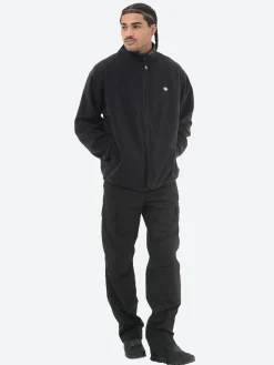 Outlet - Polartec Fleece Stand Zip Jacket in Black Outerwear