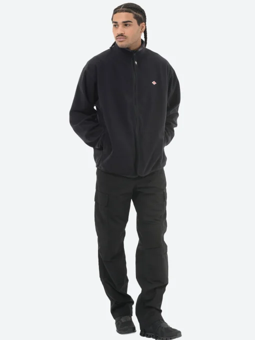 Outlet - Polartec Fleece Stand Zip Jacket in Black Outerwear