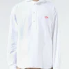 Discount - Round Collar Shirt in White Button-Ups