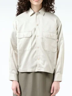 Sale - Shirt Short Jacket in Light Grey Women Outerwear