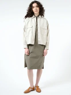 Sale - Shirt Short Jacket in Light Grey Women Outerwear