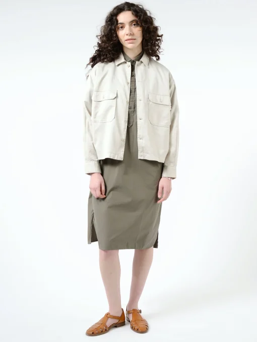 Sale - Shirt Short Jacket in Light Grey Women Outerwear