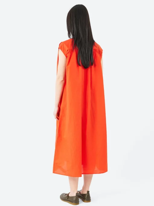 Sale - Sleeveless Dress in Poppy Red Women Dresses