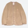 Online - Women's Collarless Fleece Jacket in Women Outerwear