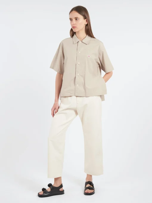 Clearance - Women's Cotton Poplin Half Sleeve Shirt in Women Tops & Blouses | Button-Ups