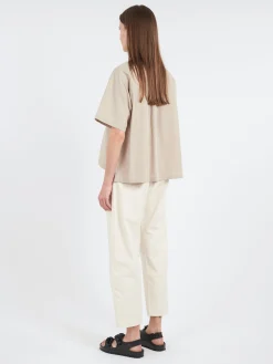 Clearance - Women's Cotton Poplin Half Sleeve Shirt in Women Tops & Blouses | Button-Ups