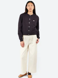 New - Women's Cotton Terry Crew Neck Cardigan in Women Tops & Blouses | Sweatshirts