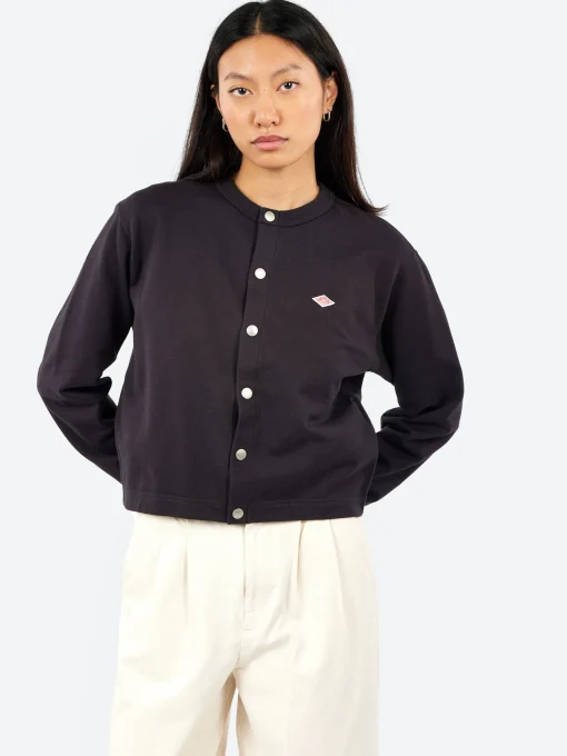 New - Women's Cotton Terry Crew Neck Cardigan in Women Tops & Blouses | Sweatshirts