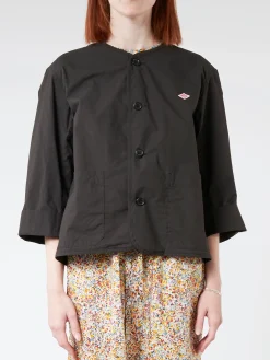 Sale - Women's Cotton Weather Collarless Short Jacket in Women Outerwear