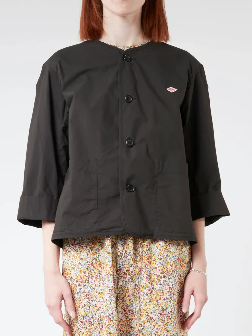 Sale - Women's Cotton Weather Collarless Short Jacket in Women Outerwear